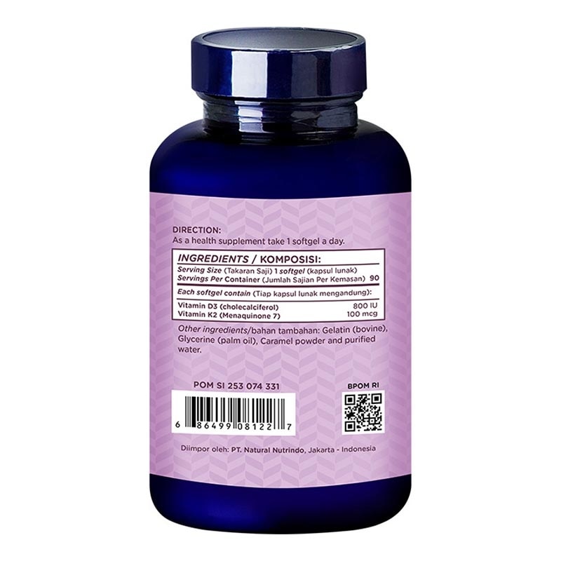 Vitamin D3+K2 Softgel 90'S