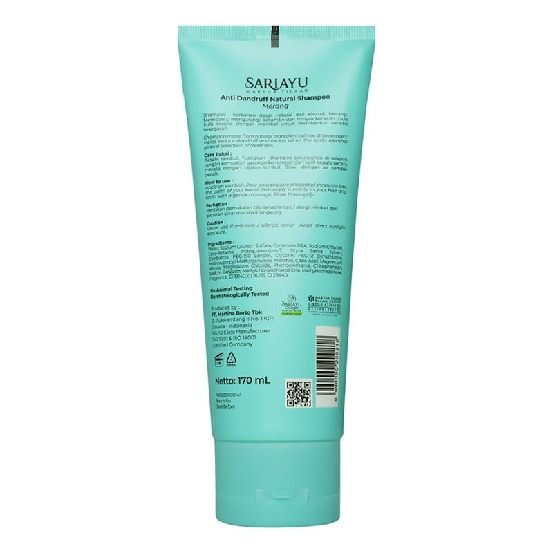 Anti Dandruff Natural Shampoo 170ml