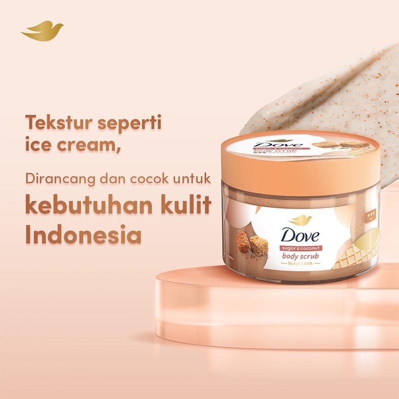 Ice Cream Body Scrub Sugar & Coconut Silky Smooth Natural AHA 280g