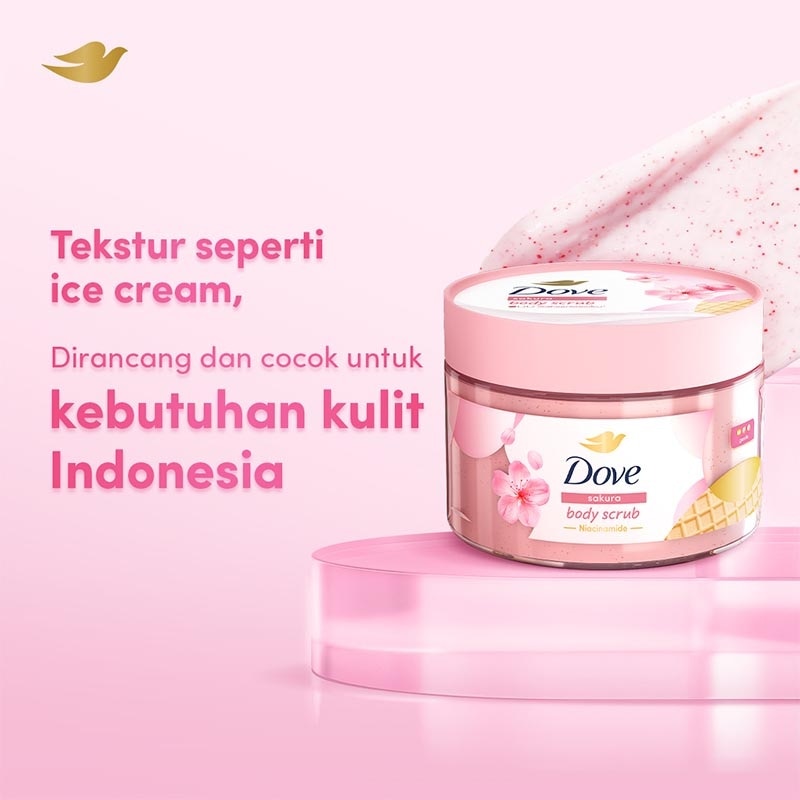 Ice Cream Body Scrub Sakura Radiant Glow Niacinamide 280g