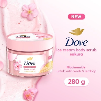 DOVE - Ice Cream Body Scrub Sakura Radiant Glow Niacinamide 280g