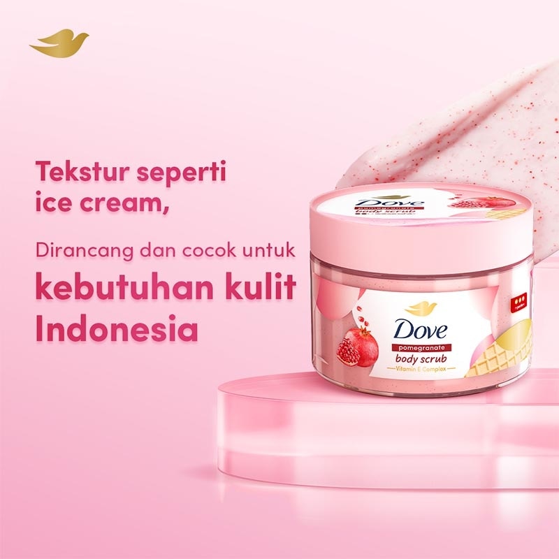 Ice Cream Body Scrub Pomegranate Balanced Soft Vitamin E Complex 280g