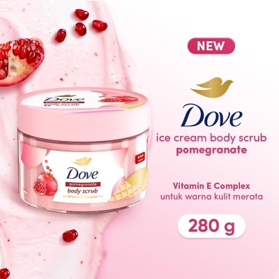 DOVE - Ice Cream Body Scrub Pomegranate Balanced Soft Vitamin E Complex 280g