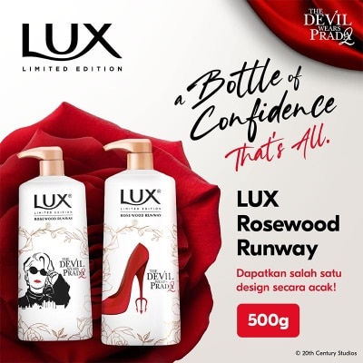 LUX - [The Devil Wears Prada 2 Limited Edition] Sabun Mandi Cair Rosewood Runway Pump 500g
