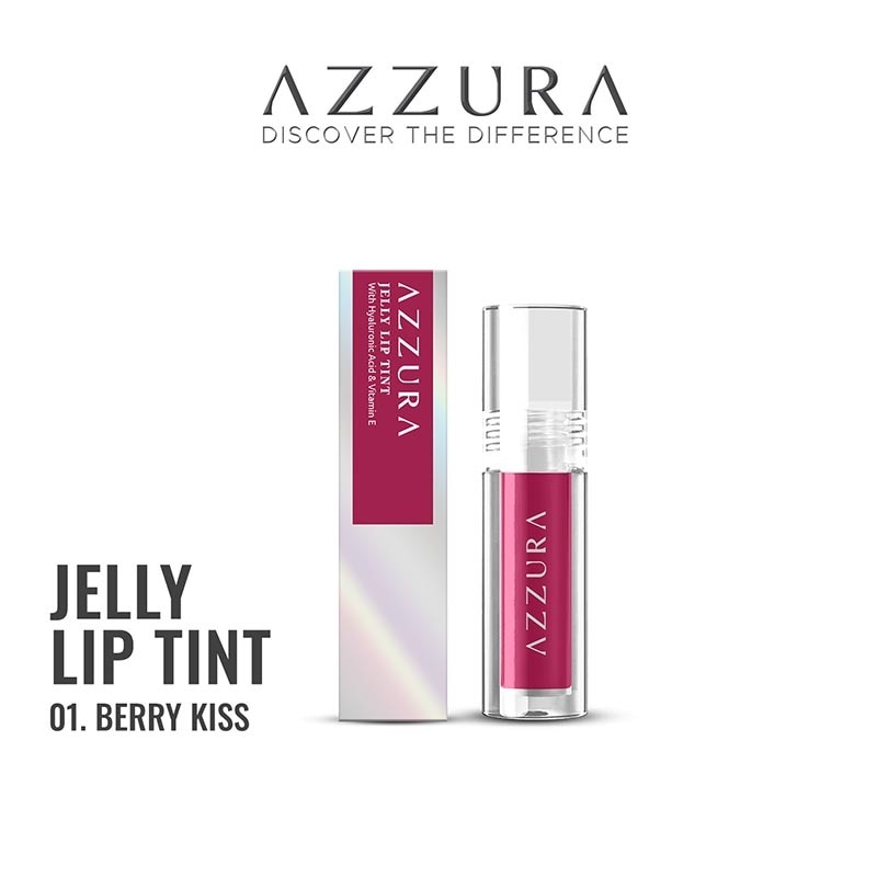 Jelly Lip Tint Hydrating Color Stain Smooth Glossy Plumpy Longlasting Juicy 01 Berry Kiss 3g image