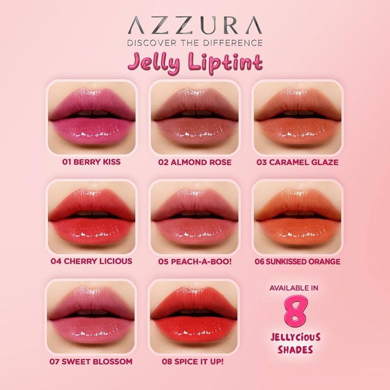 Jelly Lip Tint Hydrating Color Stain Smooth Glossy Plumpy Longlasting Juicy 02 Almond Rose 3g image