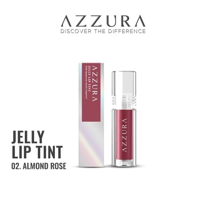 AZZURA Jelly Lip Tint Hydrating Color Stain Smooth Glossy Plumpy Longlasting Juicy 02 Almond Rose 3g image