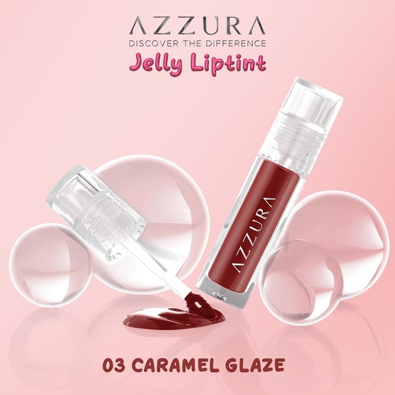Jelly Lip Tint Hydrating Color Stain Smooth Glossy Plumpy Longlasting Juicy 03 Caramel Glaze 3g image