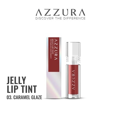 AZZURA Jelly Lip Tint Hydrating Color Stain Smooth Glossy Plumpy Longlasting Juicy 03 Caramel Glaze 3g image