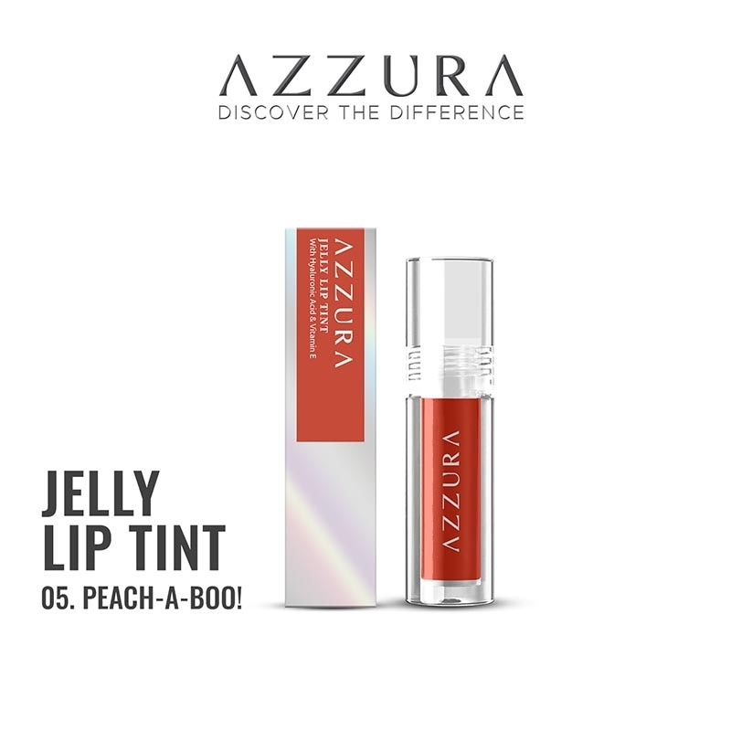 Jelly Lip Tint Hydrating Color Stain Smooth Glossy Plumpy Longlasting Juicy 05 Peach A Boo! 3g image