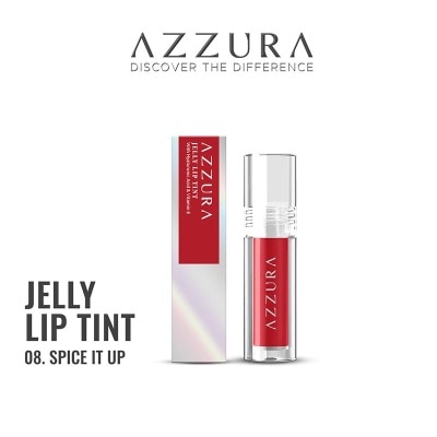 AZZURA Jelly Lip Tint Hydrating Color Stain Smooth Glossy Plumpy Longlasting Juicy 08 Spice It Up! 3g image