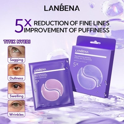 LANBENA - Rejuvenating Retinol Hydra-Gel Eye Patches 14'S / 7 Pairs