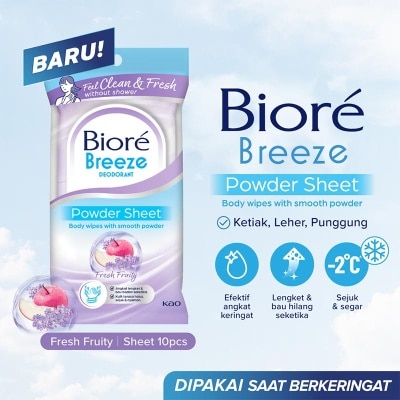 BIORE Breeze Deodorant Powder Sheet Fresh Fruity 10'S image