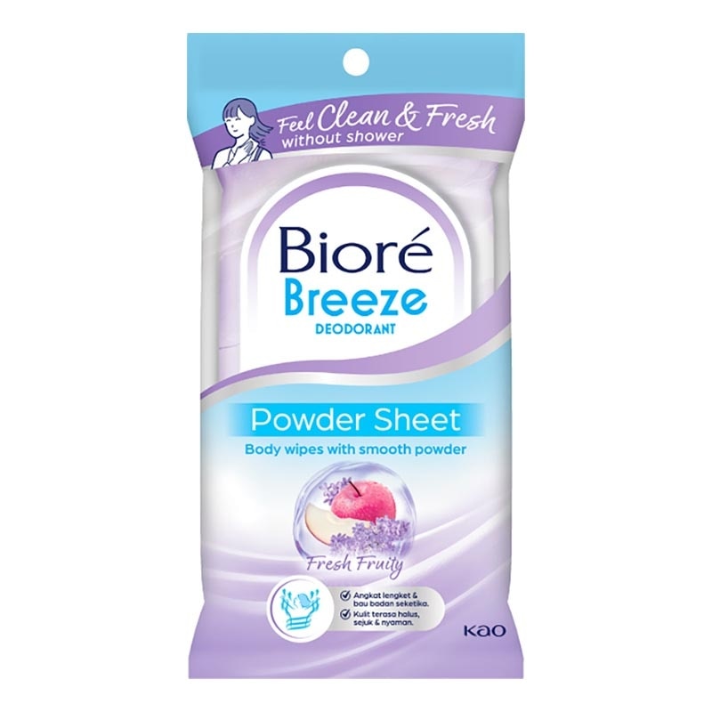 Breeze Deodorant Powder Sheet Fresh Fruity 10'S image