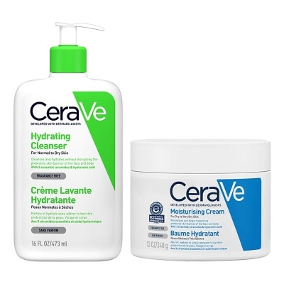 CERAVE - Hydrating Cleanser + Moisturising Cream Bundle