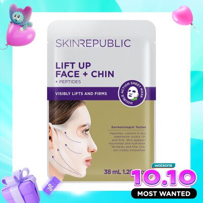 SKIN REPUBLIC Lift Up Face + Chin Sheet Mask 38ml image
