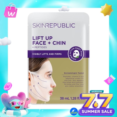 SKIN REPUBLIC - Lift Up Face + Chin Sheet Mask 38ml