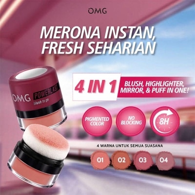 OMG Oh My Glam Powerlast blush to go 01 Peach Flazz 2.5g