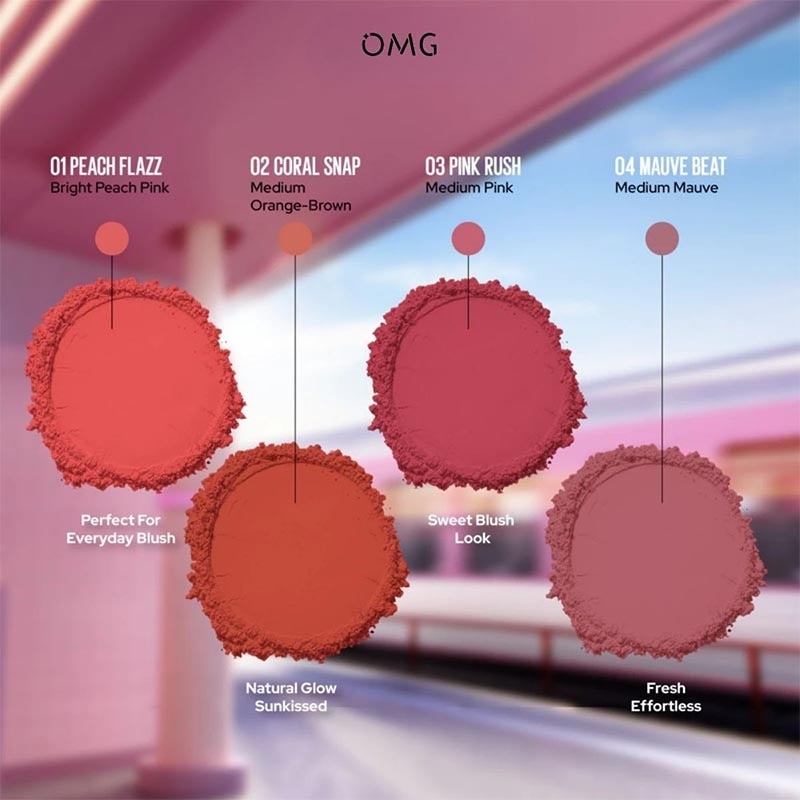 Oh My Glam Powerlast blush to go 02 Coral Snap 2.5g