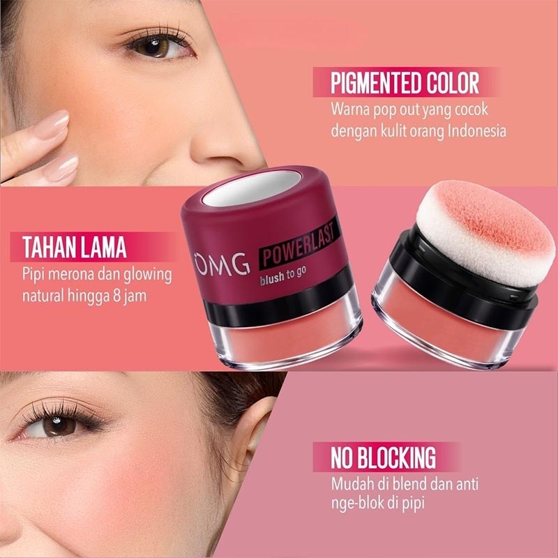 Oh My Glam Powerlast blush to go 02 Coral Snap 2.5g