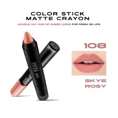 MAKE OVER - Color Stick Matte Crayon 108 Skye Rosy 3.2g