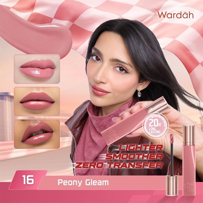 Lip Cream Glossy Glasting Liquid Lip 16 Peony Gleam 3.5g image