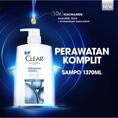 CLEAR - Shampoo Anti Ketombe Perawatan Komplit 1200ml