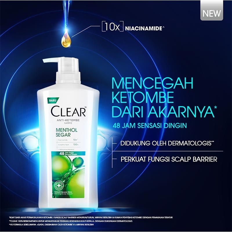 Shampoo Anti Ketombe Menthol Segar 850ml