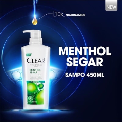 CLEAR - Shampoo Anti Ketombe Menthol Segar 450ml