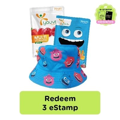 YOUVIT - Paket Bucket Hat & Multivitamin Adult 7D & Multivitamin Kids 7D eStamp