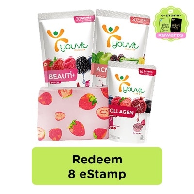 YOUVIT - Paket Pouch, Beauti+30, Collagen 7D, Acno 30D eStamp