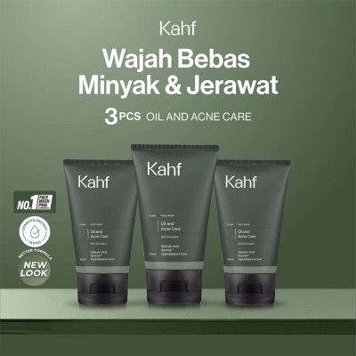 KAHF - Triple Pack Oil and Acne Care Face Wash 100ml