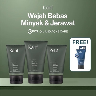 KAHF - Triple Pack Oil and Acne Care Face Wash 100ml image