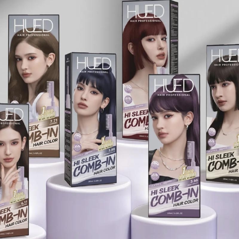 Hi Sleek Comb-in Hair Color 6.11 Flaxen Brown image
