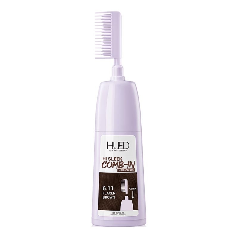 Hi Sleek Comb-in Hair Color 6.11 Flaxen Brown image