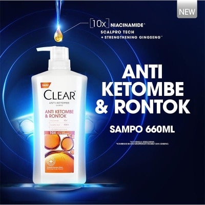 CLEAR - Shampoo Anti Ketombe & Rambut Rontok 660ml