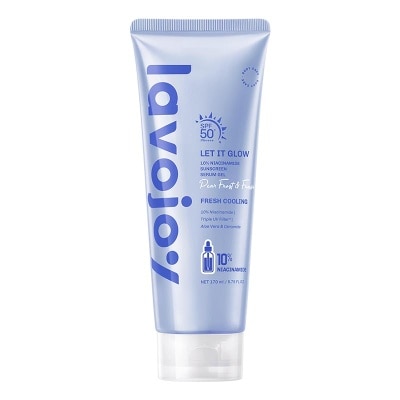 LAVOJOY - Let It Glow 10% Niacinamide Sunscreen Serum Gel SPF 50+ PA++++ Pear Frost & Freesi 170ml