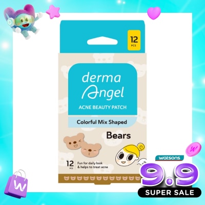 DERMA ANGEL - Acne Beauty Patch Bears 12'S image