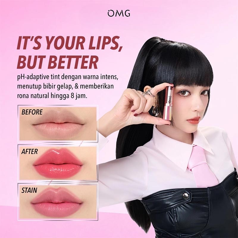 OH MY GLAM Gloss Up Tinted Lip Balm 02 Rose Phase 3.5g
