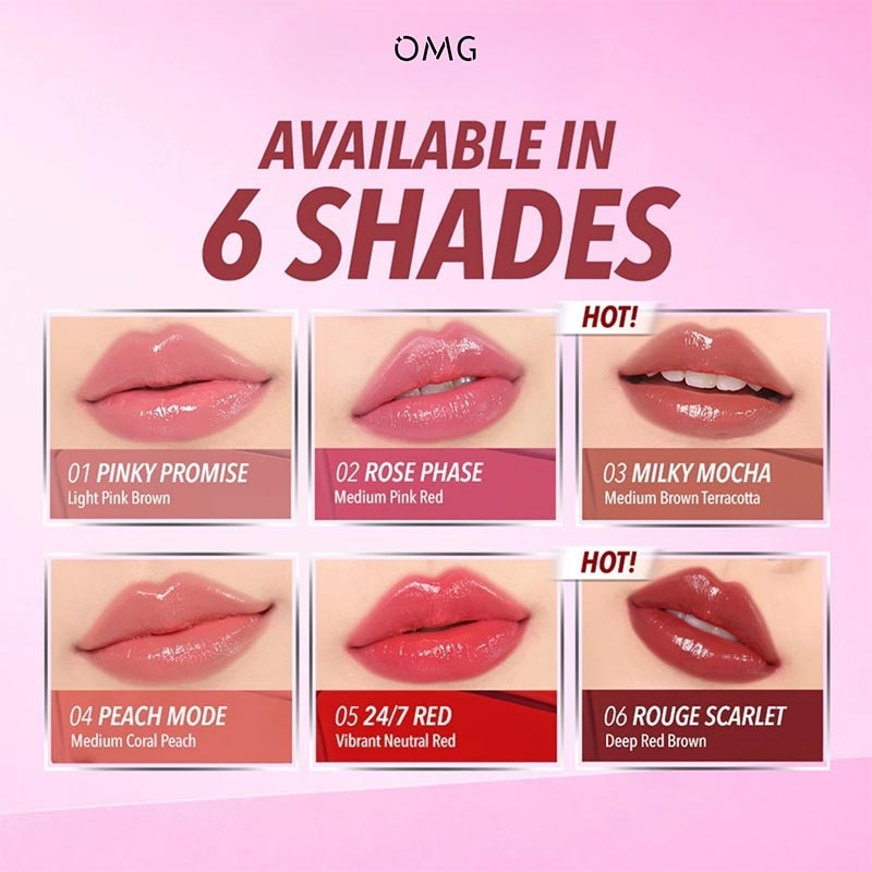 OH MY GLAM Gloss Up Tinted Lip Balm 02 Rose Phase 3.5g