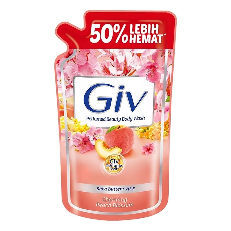 White Sabun Mandi Cair Charming Peach Pouch 800ml image