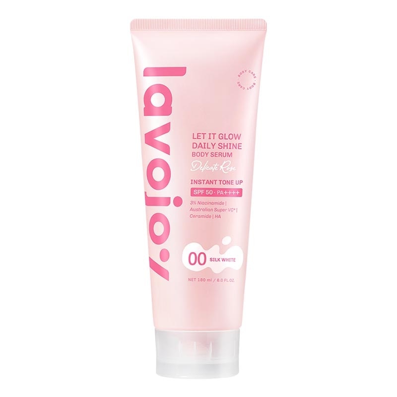 Let It Glow Daily Shine Body Serum Instant Tone Up Delicate Rose With Spf 50Pa++++ 00 Silk White 180ml image