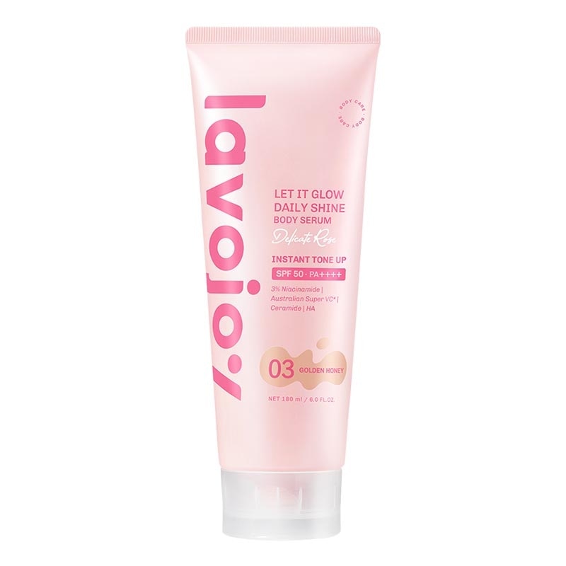 Let It Glow Daily Shine Body Serum Instant Tone Up Delicate Rose With Spf 50Pa++++ 03 Golden Honey 180ml image