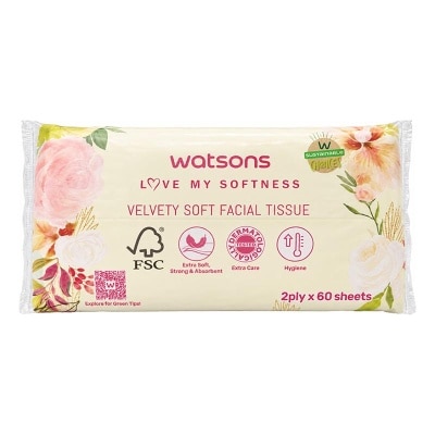 WATSONS COLLECTION New X Flower Travel Pack Tisue 60'S image