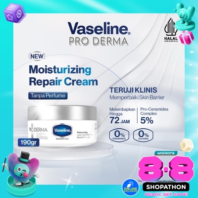 Vaseline - Pro Derma Moisturising Repair Cream Body & Face (Fragrance-free) 190g image