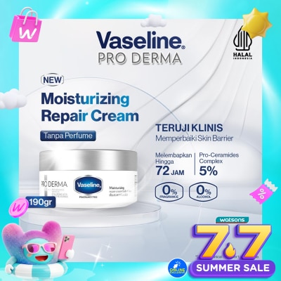 Vaseline - Pro Derma Moisturising Repair Cream Body & Face (Fragrance-free) 190g