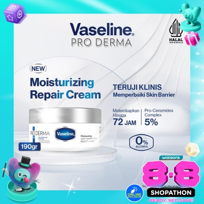 Vaseline - Pro Derma Moisturising Repair Cream Body & Face 190g image