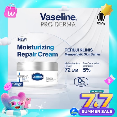 Vaseline - Pro Derma Moisturising Repair Cream Body & Face 190g
