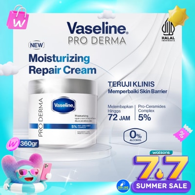 Vaseline - Pro Derma Moisturising Repair Cream Body & Face 360g
