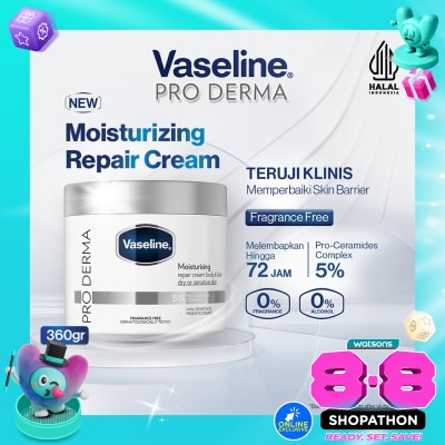 Vaseline - Pro Derma Moisturising Repair Cream Body & Face (Fragrance-free) 360g image